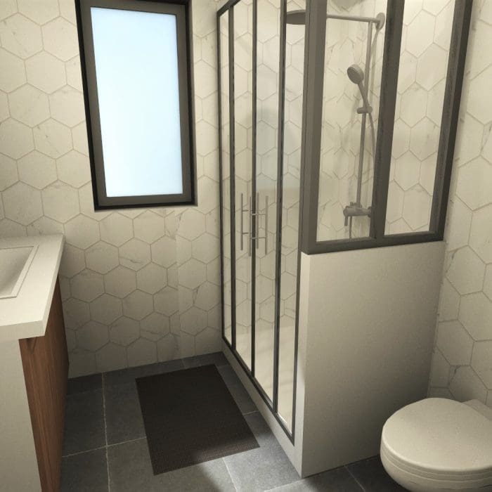 Vue 3D Vue salle de bain R1